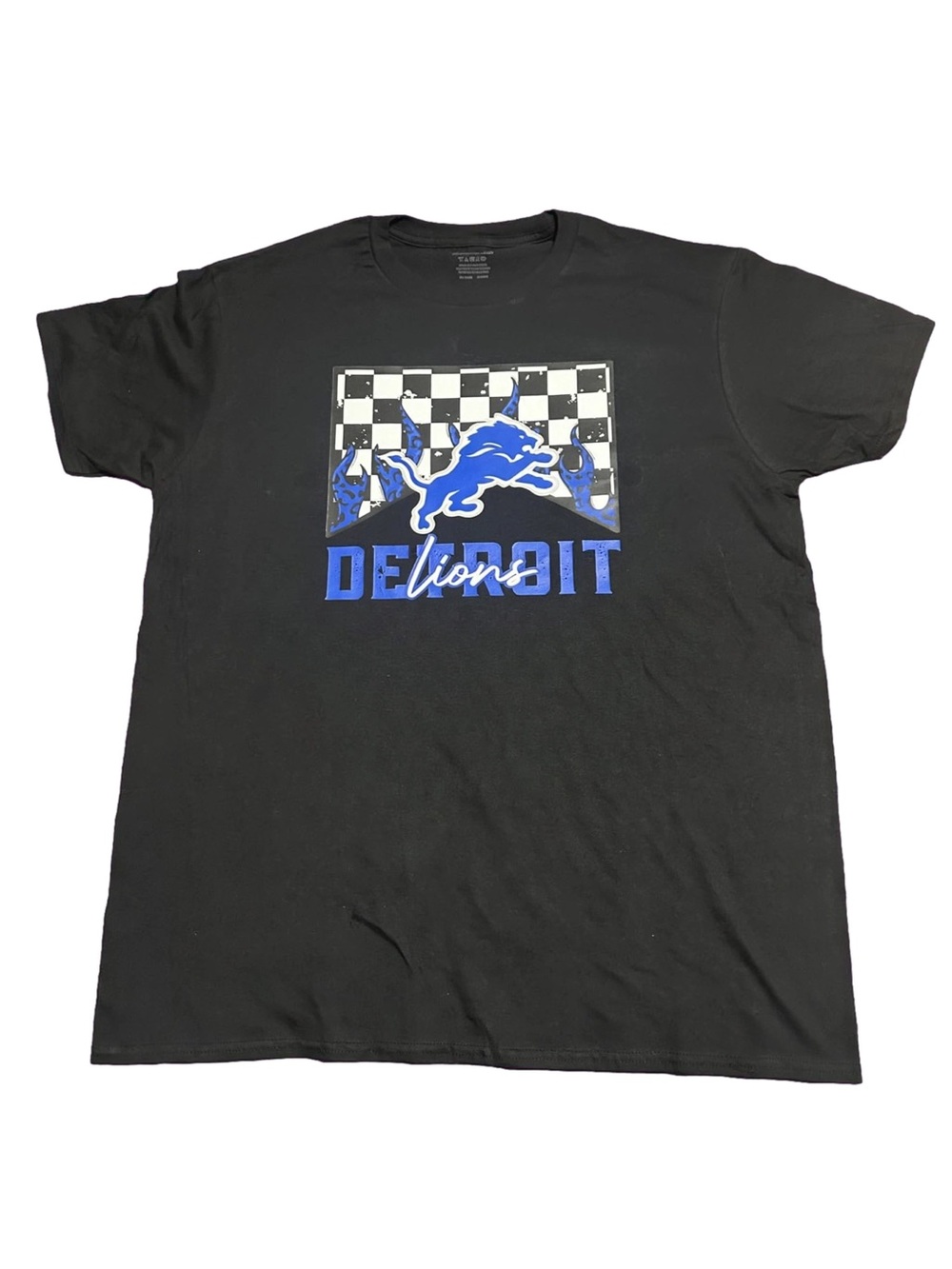 Detroit Lions Black Short Sleeve Graphic Tee